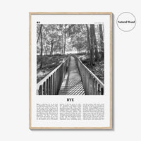 Rye Print Black and White, Rye Wall Art, Rye Poster, Rye Photo, Rye Wall Décor, Rye Map, New York, USA