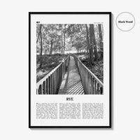 Rye Print Black and White, Rye Wall Art, Rye Poster, Rye Photo, Rye Wall Décor, Rye Map, New York, USA