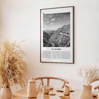 Sa Calobra Print Black and White, Sa Calobra Wall Art, Sa Calobra Poster, Sa Calobra Photo, Sa Calobra Wall Décor, Sa Calobra Map, Spain