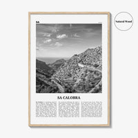 Sa Calobra Print Black and White, Sa Calobra Wall Art, Sa Calobra Poster, Sa Calobra Photo, Sa Calobra Wall Décor, Sa Calobra Map, Spain