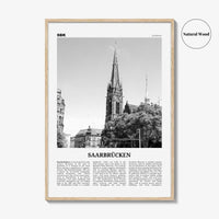 Saarbrucken Print Black and White, Saarbrücken Wall Art, Saarbrücken Poster, Saarbrücken Photo, Saarbrücken Wall Décor, Saarbrücken Map,