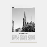 Saarbrücken Travel B&W Poster