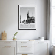 Saarbrücken Travel B&W Poster
