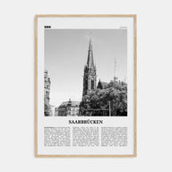 Saarbrücken Travel B&W Poster