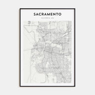 Sacramento Map Portrait Poster