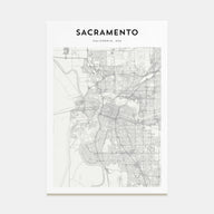 Sacramento Map Portrait Poster