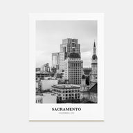Sacramento Portrait B&W No 1 Poster