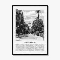 Sacramento Print Black and White No 1, Sacramento Wall Art, Sacramento Poster, Sacramento Photo, California, USA, United States