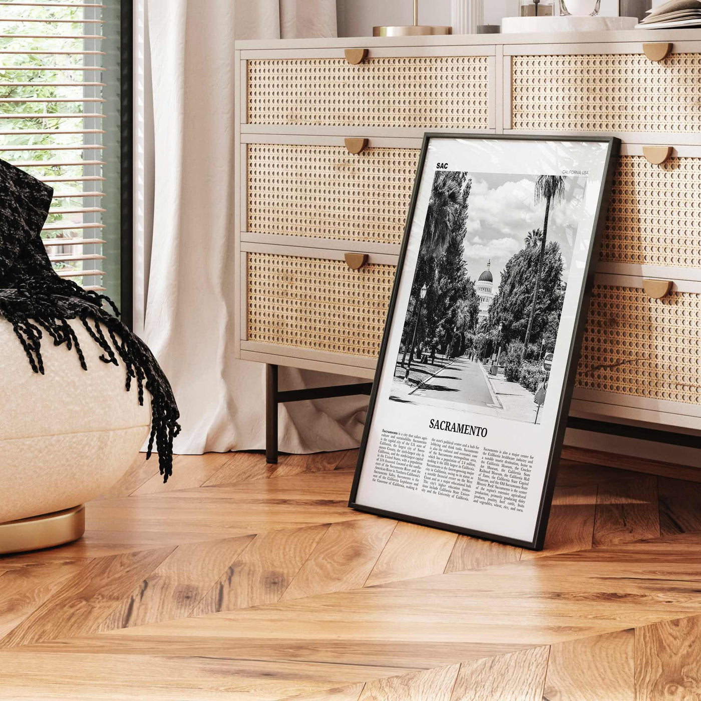 Sacramento Print Black and White No 1, Sacramento Wall Art, Sacramento Poster, Sacramento Photo, California, USA, United States