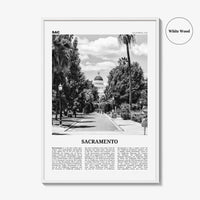 Sacramento Print Black and White No 1, Sacramento Wall Art, Sacramento Poster, Sacramento Photo, California, USA, United States