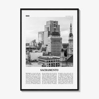 Sacramento Print Black and White No 2, Sacramento Wall Art, Sacramento Poster, Sacramento Photo, California, USA, United States