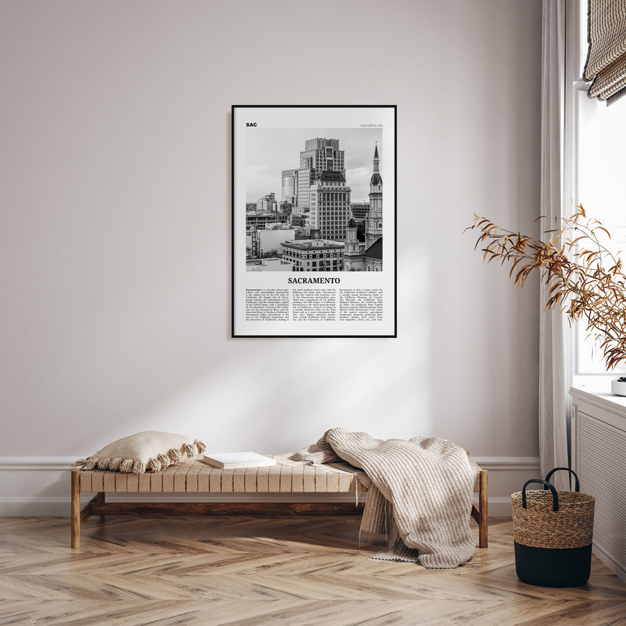 Sacramento Travel B&W No 2 Poster