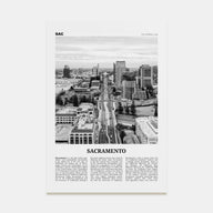 Sacramento Travel B&W No 3 Poster