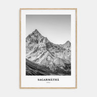 Sagarmāthā National Park Portrait B&W Poster