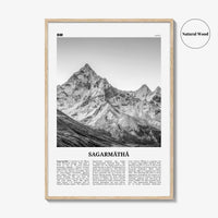 Sagarmatha National Park Print Black and White, Sagarmāthā Wall Art, Sagarmāthā Poster, Sagarmāthā Photo, Sagarmāthā Wall Décor, Nepal