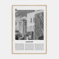 Saginaw Travel B&W Poster