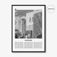 Saginaw Print Black and White, Saginaw Wall Art, Saginaw Poster, Saginaw Photo, Saginaw Map, Saginaw Wall Decor, Michigan, USA United States