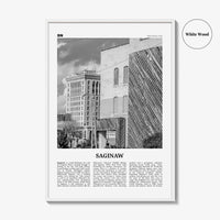 Saginaw Print Black and White, Saginaw Wall Art, Saginaw Poster, Saginaw Photo, Saginaw Map, Saginaw Wall Decor, Michigan, USA United States