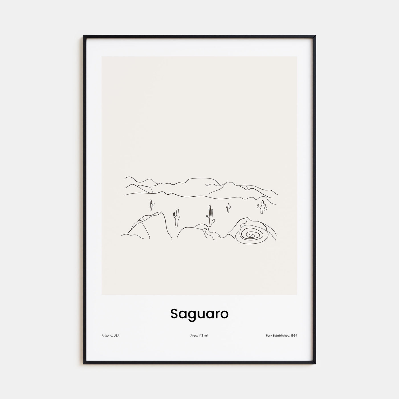 Saguaro National Park Drawn Poster