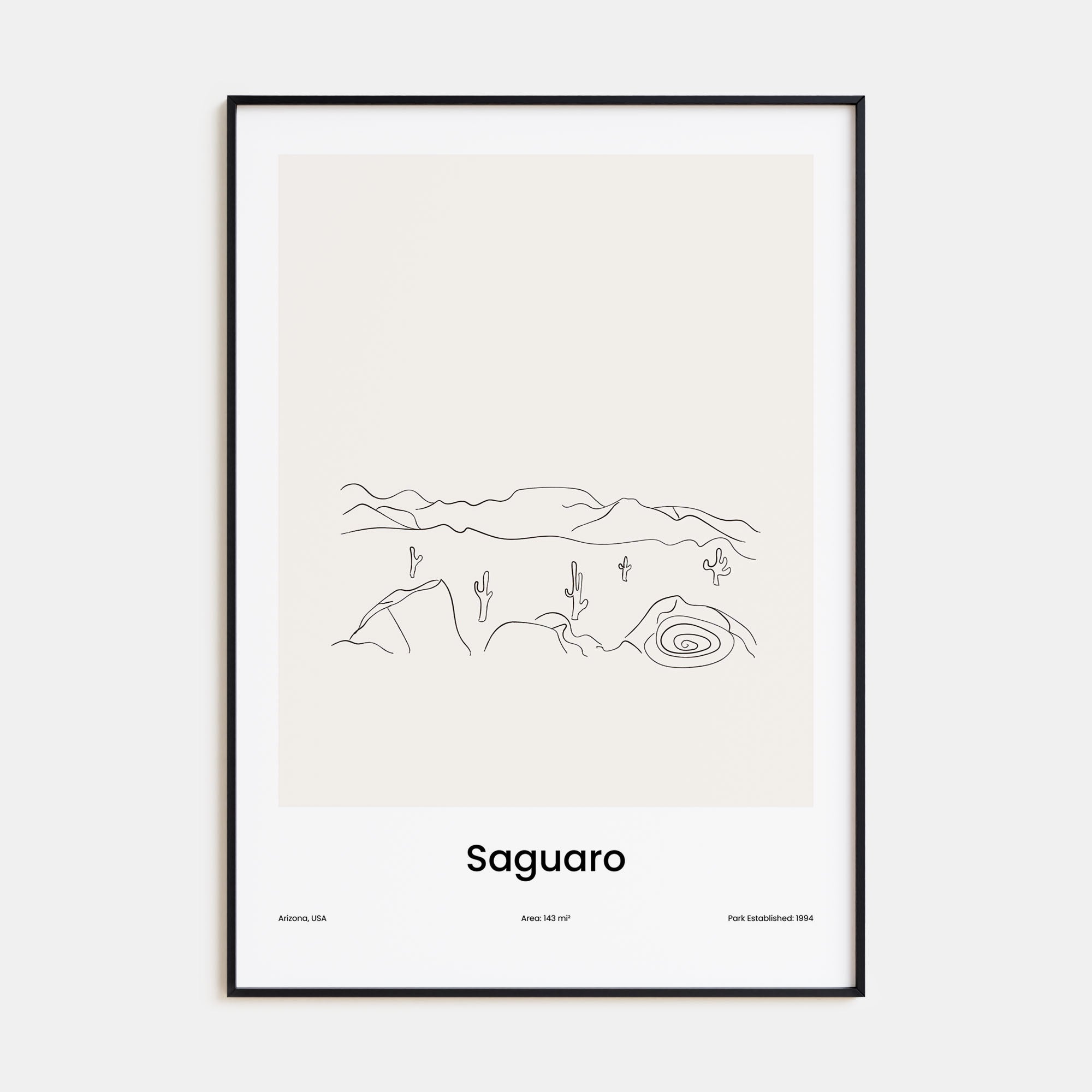 Saguaro National Park Drawn Poster