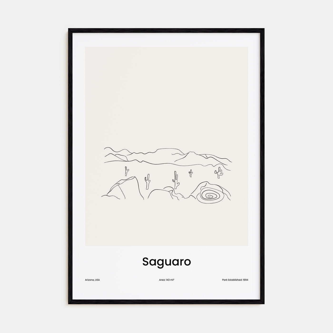 Saguaro National Park Drawn Poster