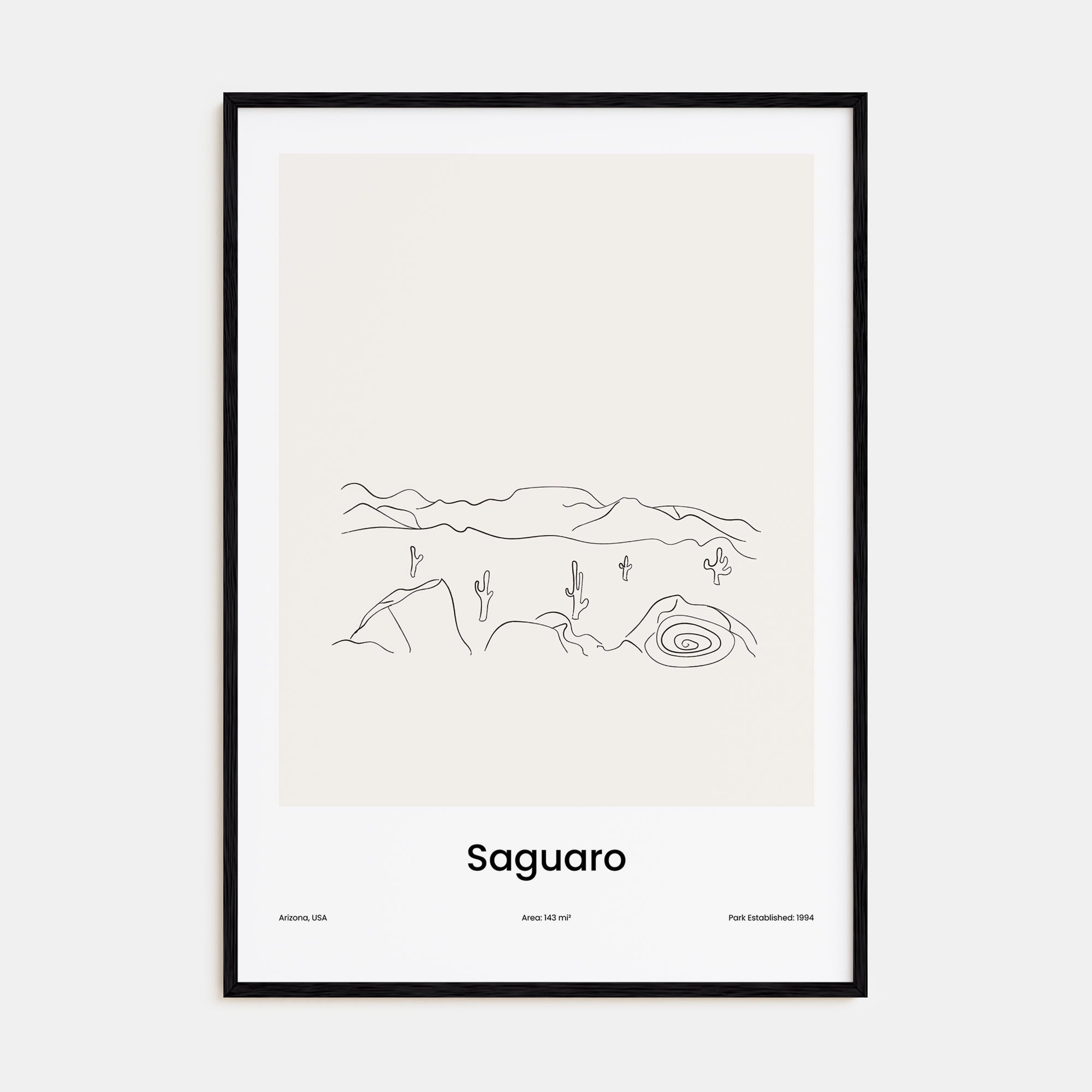 Saguaro National Park Drawn Poster