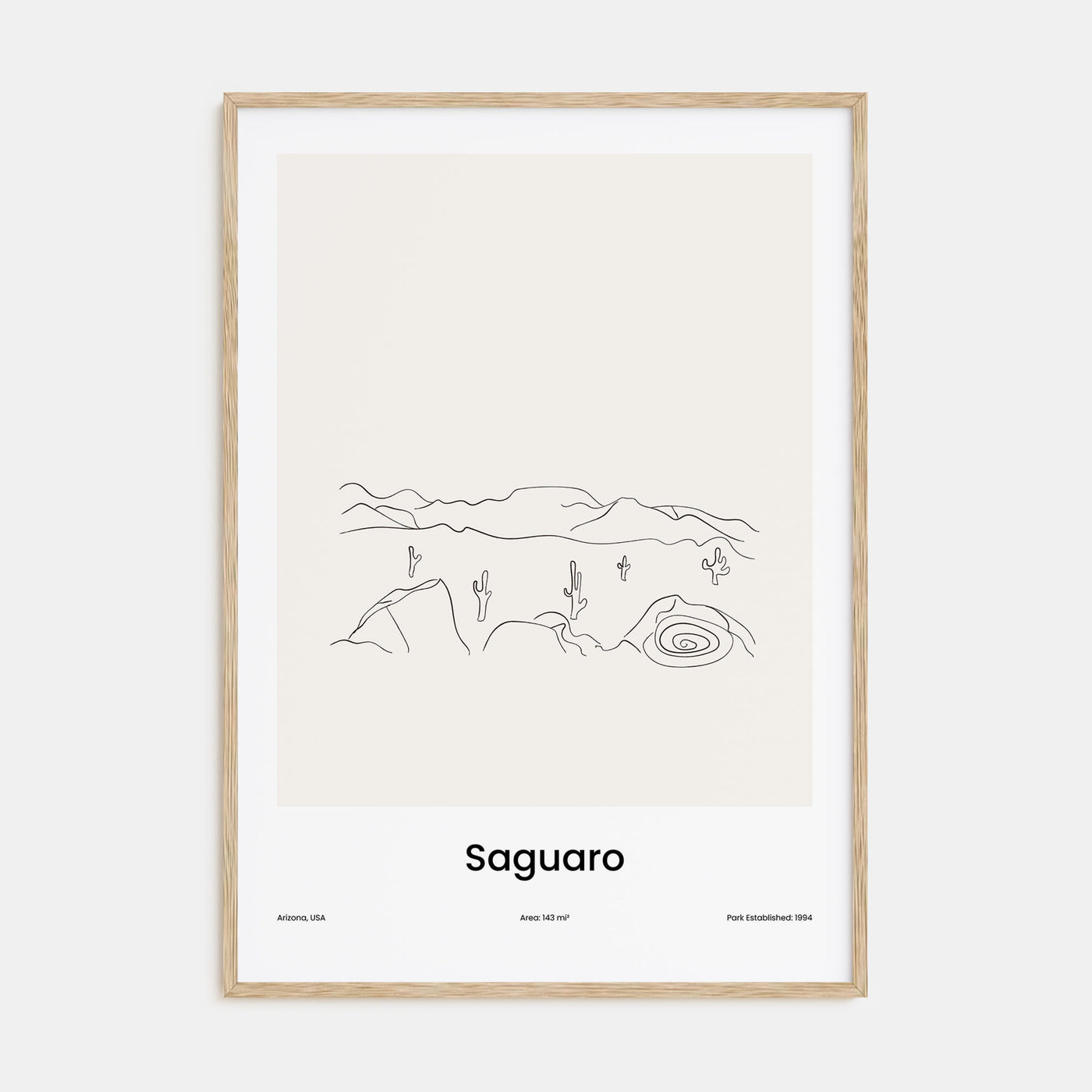 Saguaro National Park Drawn Poster