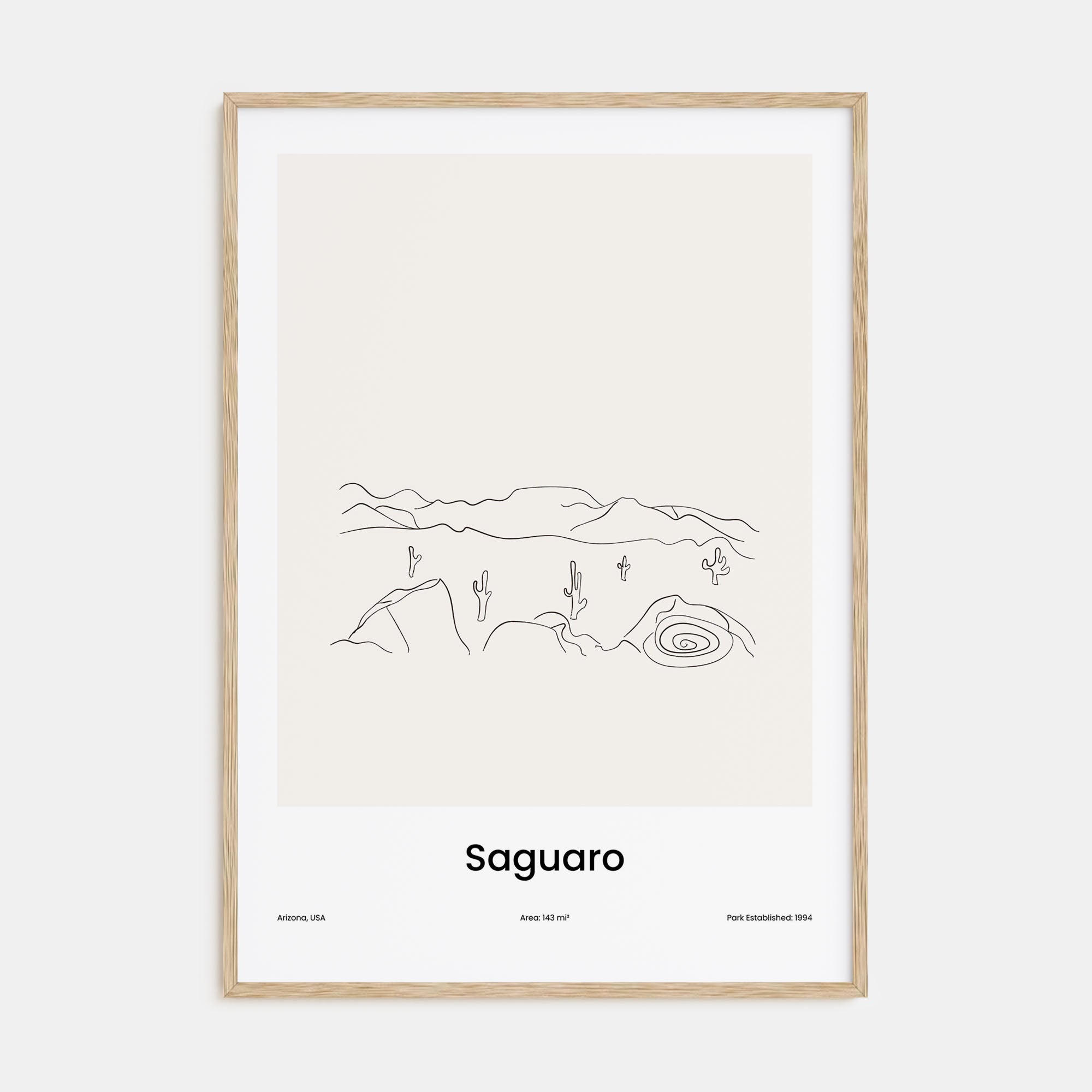 Saguaro National Park Drawn Poster