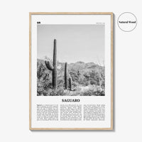 Saguaro National Park Print Black and White, Saguaro Wall Art, Saguaro Poster, Saguaro Photo, Arizona, USA, United States, North America