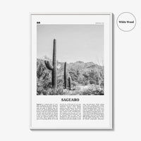 Saguaro National Park Print Black and White, Saguaro Wall Art, Saguaro Poster, Saguaro Photo, Arizona, USA, United States, North America