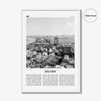 Sai Gon Print Black and White, Sai Gon Wall Art, Sai Gon Poster, Sai Gon Photo, Sai Gon Wall Décor, Sai Gon Map, Vietnam