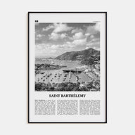 Saint Barthélemy Travel B&W Poster