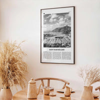 Saint Barthelemy Print Black and White, Saint Barthélemy Wall Art, Saint Barthélemy Poster, Saint Barthélemy Photo, Caribbean