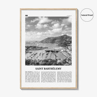 Saint Barthelemy Print Black and White, Saint Barthélemy Wall Art, Saint Barthélemy Poster, Saint Barthélemy Photo, Caribbean