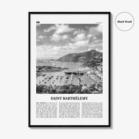 Saint Barthelemy Print Black and White, Saint Barthélemy Wall Art, Saint Barthélemy Poster, Saint Barthélemy Photo, Caribbean