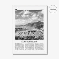 Saint Barthelemy Print Black and White, Saint Barthélemy Wall Art, Saint Barthélemy Poster, Saint Barthélemy Photo, Caribbean