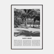 Saint Croix Travel B&W Poster