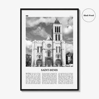 Saint Denis Print Black and White, Saint-Denis Wall Art, Saint-Denis Poster, Saint-Denis Photo, Saint-Denis Wall Décor, France