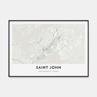 Saint John Map Landscape Poster