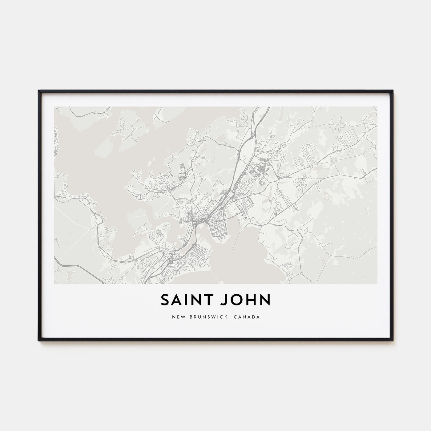 Saint John Map Landscape Poster