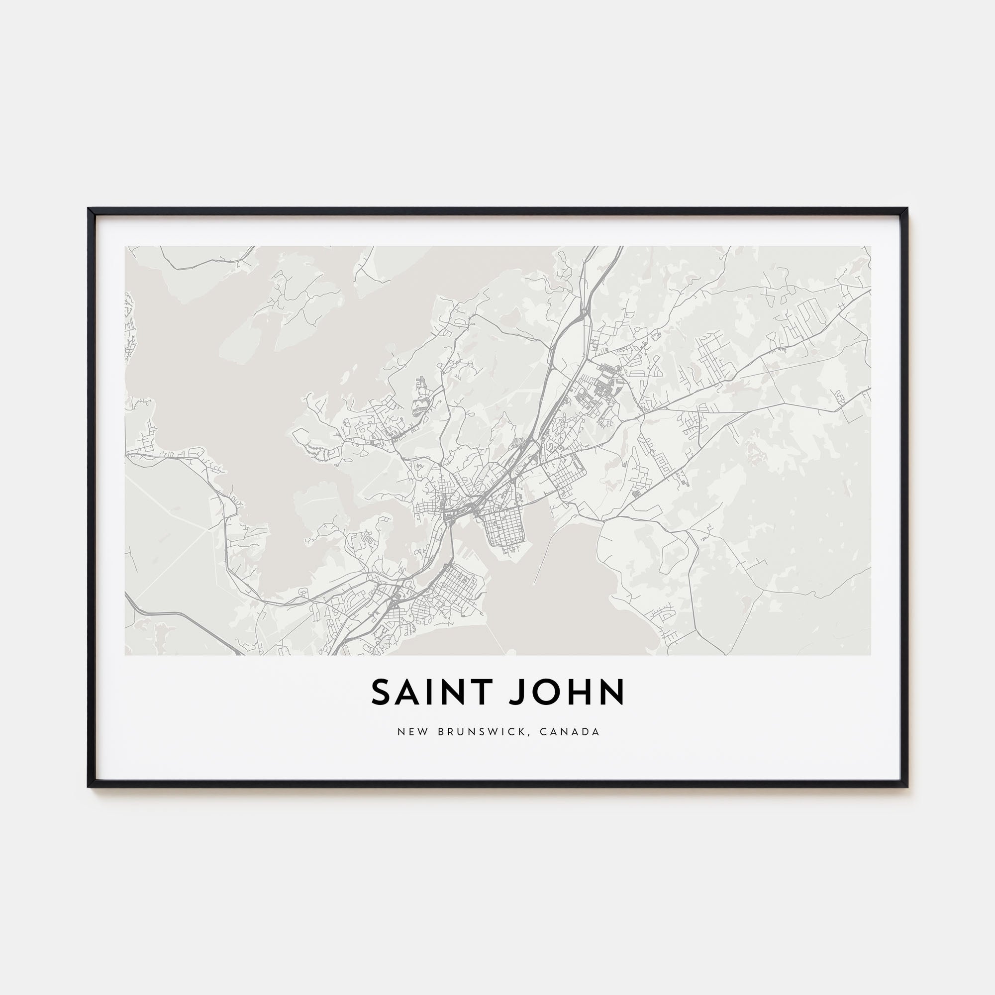 Saint John Map Landscape Poster