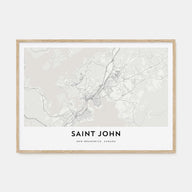 Saint John Map Landscape Poster
