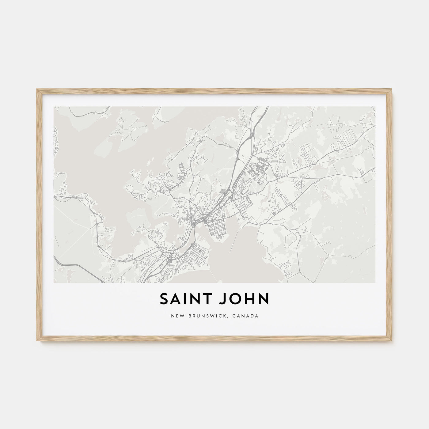 Saint John Map Landscape Poster