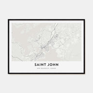 Saint John Map Landscape Poster