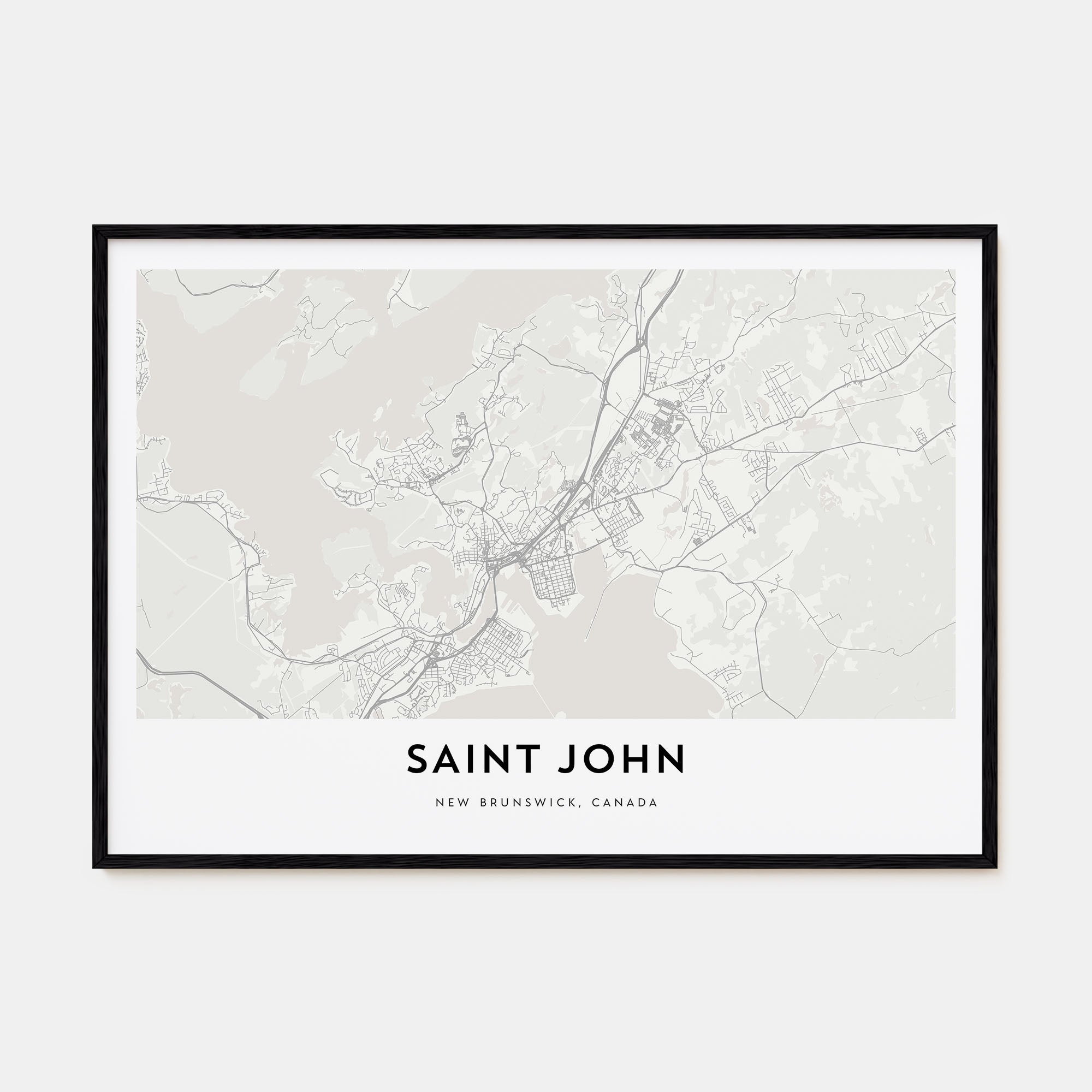 Saint John Map Landscape Poster