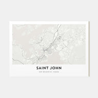 Saint John Map Landscape Poster