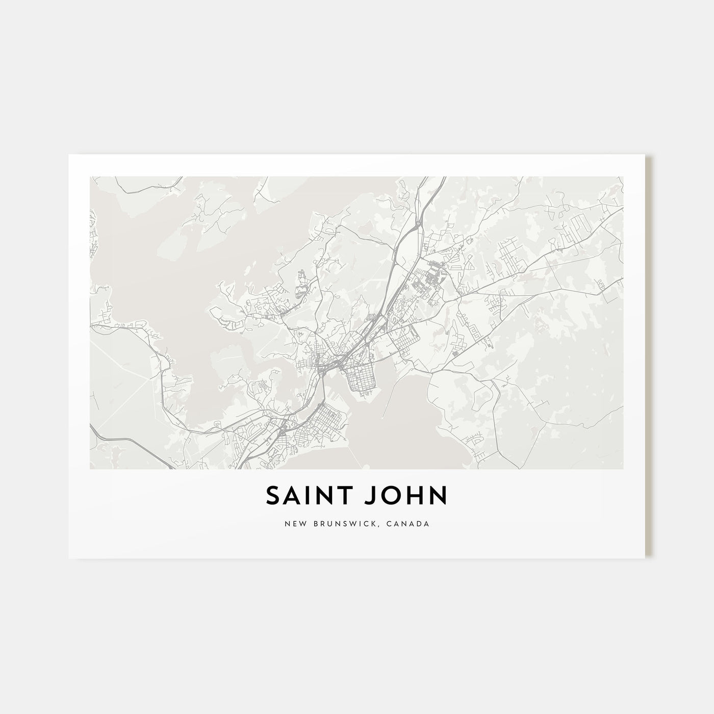 Saint John Map Landscape Poster