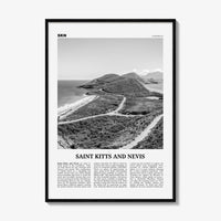 Saint Kitts and Nevis Print Black and White, Saint Kitts and Nevis Wall Art, Saint Kitts and Nevis Poster, Saint Kitts and Nevis Photo