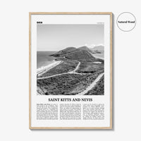 Saint Kitts and Nevis Print Black and White, Saint Kitts and Nevis Wall Art, Saint Kitts and Nevis Poster, Saint Kitts and Nevis Photo
