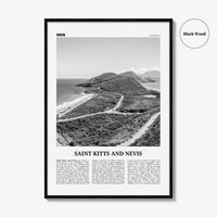 Saint Kitts and Nevis Print Black and White, Saint Kitts and Nevis Wall Art, Saint Kitts and Nevis Poster, Saint Kitts and Nevis Photo